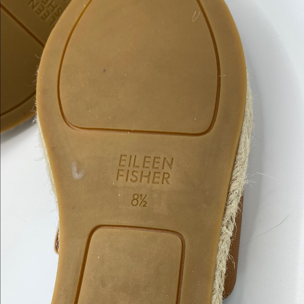 Eileen Fisher leather Espadrille Mules Size 8 1/2 - Picture 4 of 5